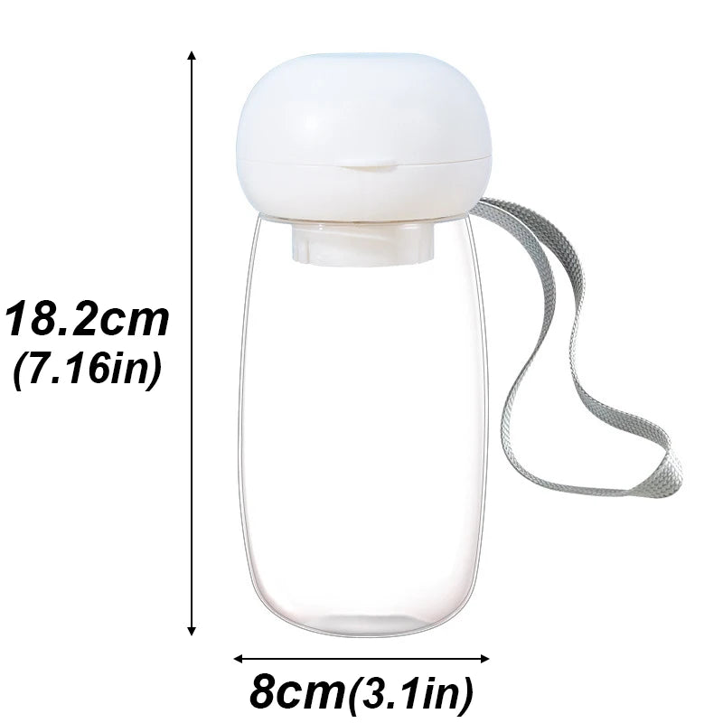 Portable Pet Travel Water Cup with Lanyard, 300-550ml