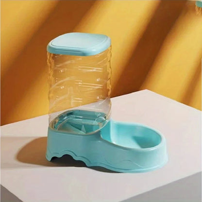 Pet automatic feeder cat drinking water bowl cat bowl dog bowl 3.8L large capacity grain storage barrel pet supplies