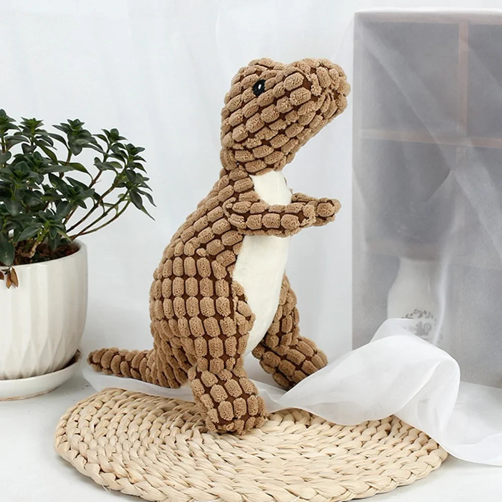 Plush Dinosaur Chew Toy for Small Dogs and Cats - view 4