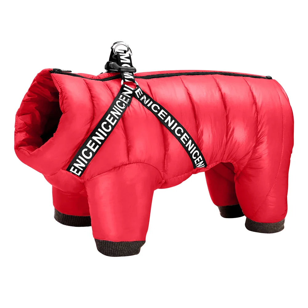 Waterproof Winter Dog Jacket with Built-In Harness - view 8