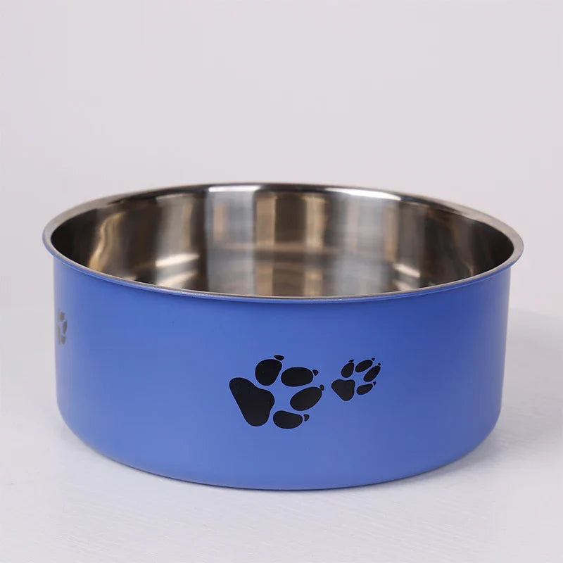 Cartoon Print Stainless Steel Pet Bowl for Dogs and Cats - view 7