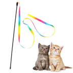 Rainbow Ribbon Cat Teaser Wand Toy - view 2