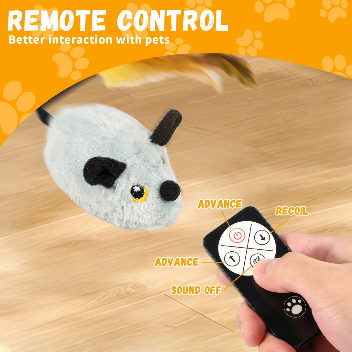 Rechargeable LED Moving Mouse Cat Toy - view 3