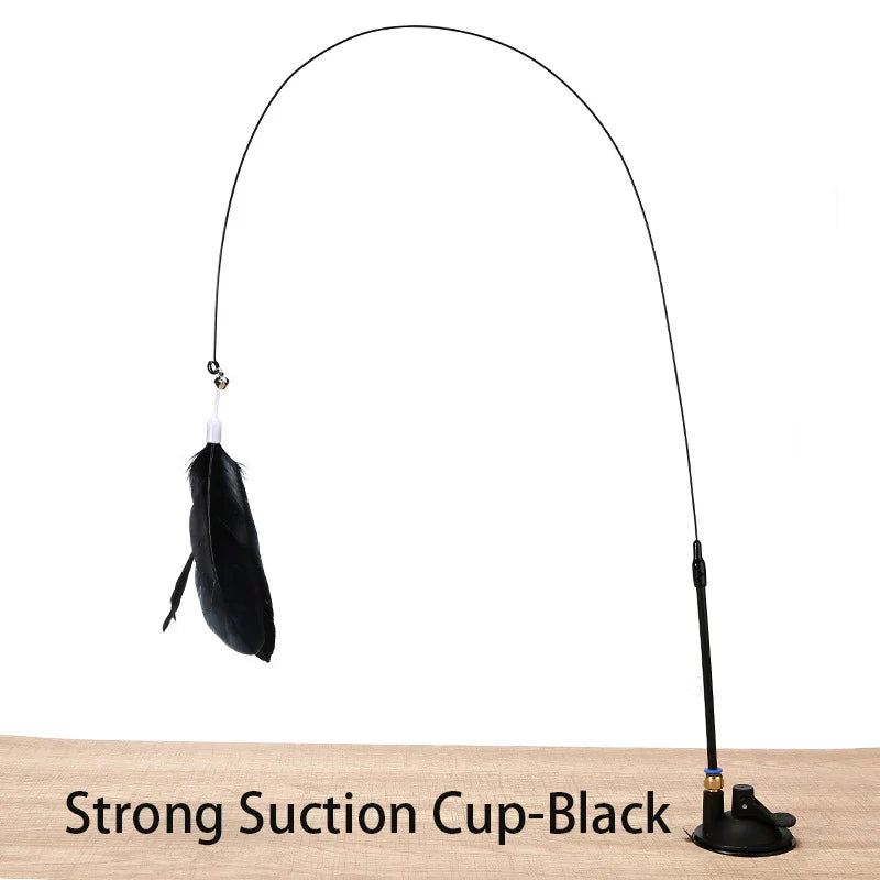 Hands-Free Suction Cup Bird Feather Cat Wand Toy - view 13