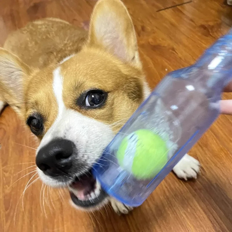 Squeaky Bottle Chew Toy with Tennis Ball for Dogs - view 4
