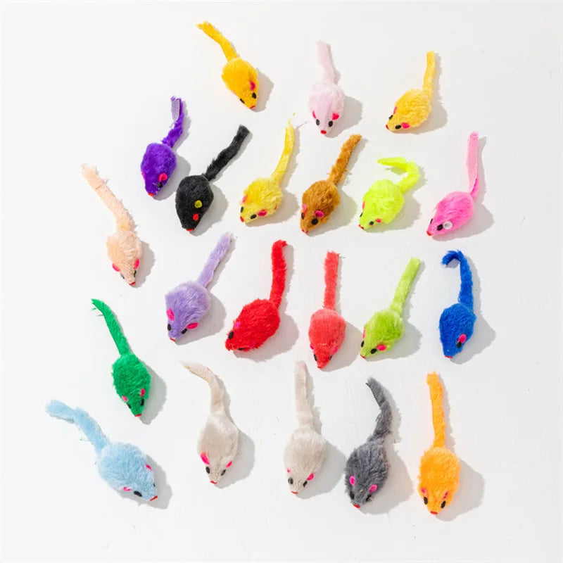 Rainbow Feather Mouse Cat Toy