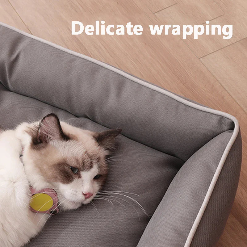 Bite-Resistant Waterproof Square Dog Bed for Large Dogs - view 3
