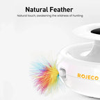 ROJECO 2-in-1 Automatic Feather Ball Cat Toy - view 6