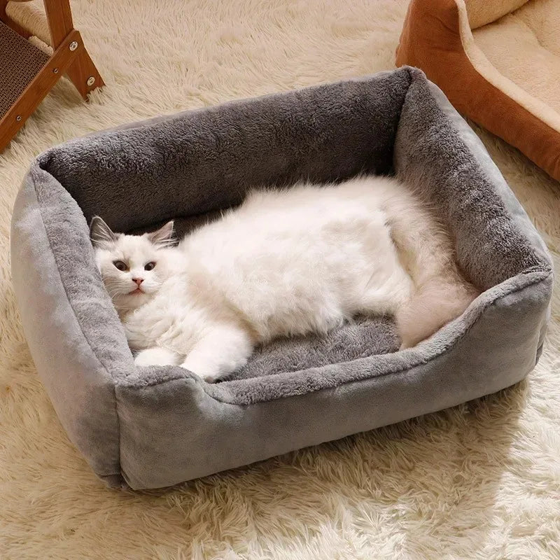 Cozy Cushioned Cat Bed Basket - view 2