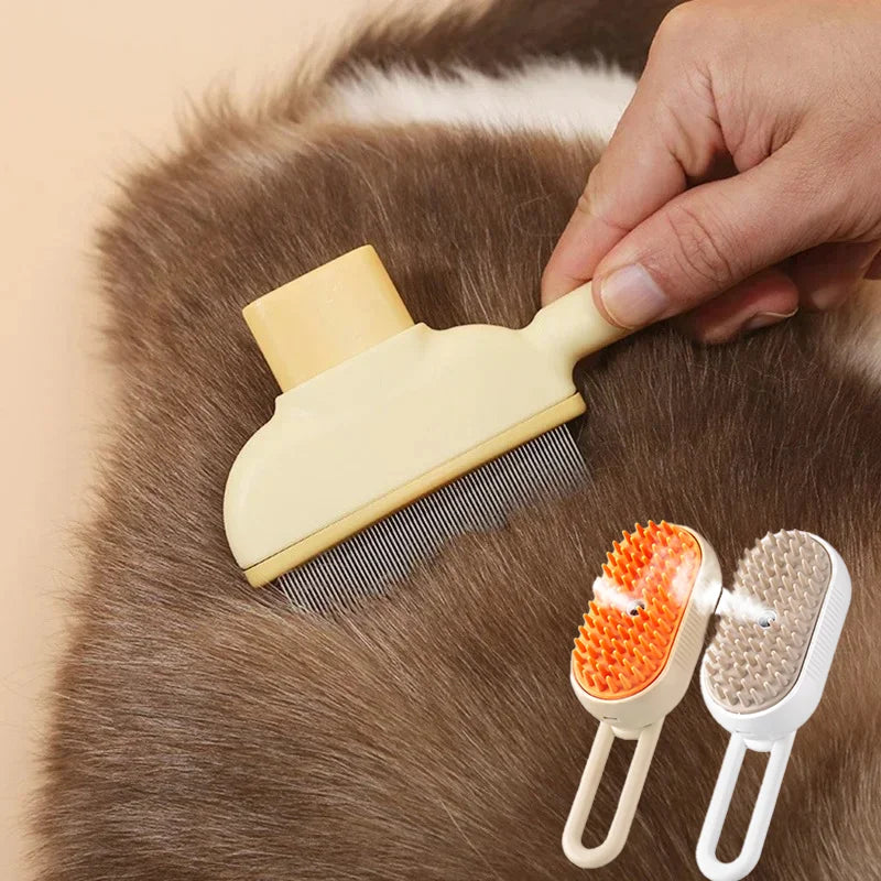 Multifunction Steam Spray Grooming Brush Kit for Dogs and Cats