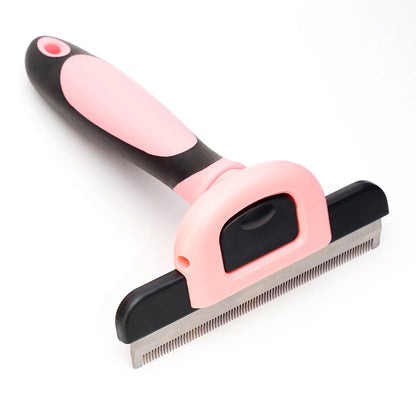 Stainless Steel Pet Dematting Comb for Dogs & Cats - Deshedding Undercoat Rake Brush with Dense Teeth - Professional Grooming To