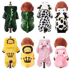 Cartoon Animal Winter Pajama Costume for Small Dogs and Cats - view 3