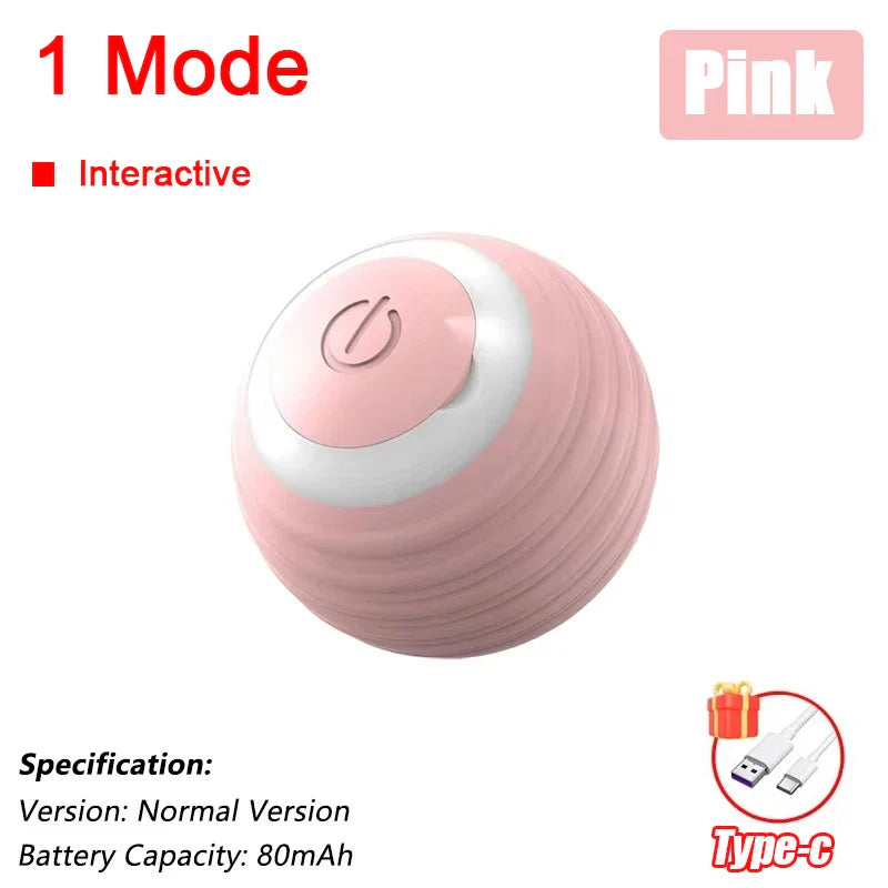 Rechargeable Rolling Ball Cat Toy with Faux Tail - view 14