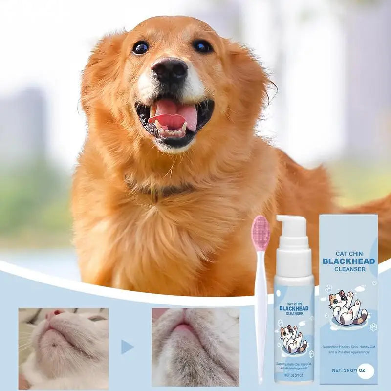 Cat Chin Acne Cleaning Lotion with Brush, 30g - view 2