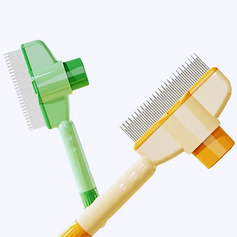 Self-Cleaning Pet Grooming Brush, One-Button Release
