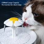 Cat Flower Water Fountain, USB-Powered and Silent