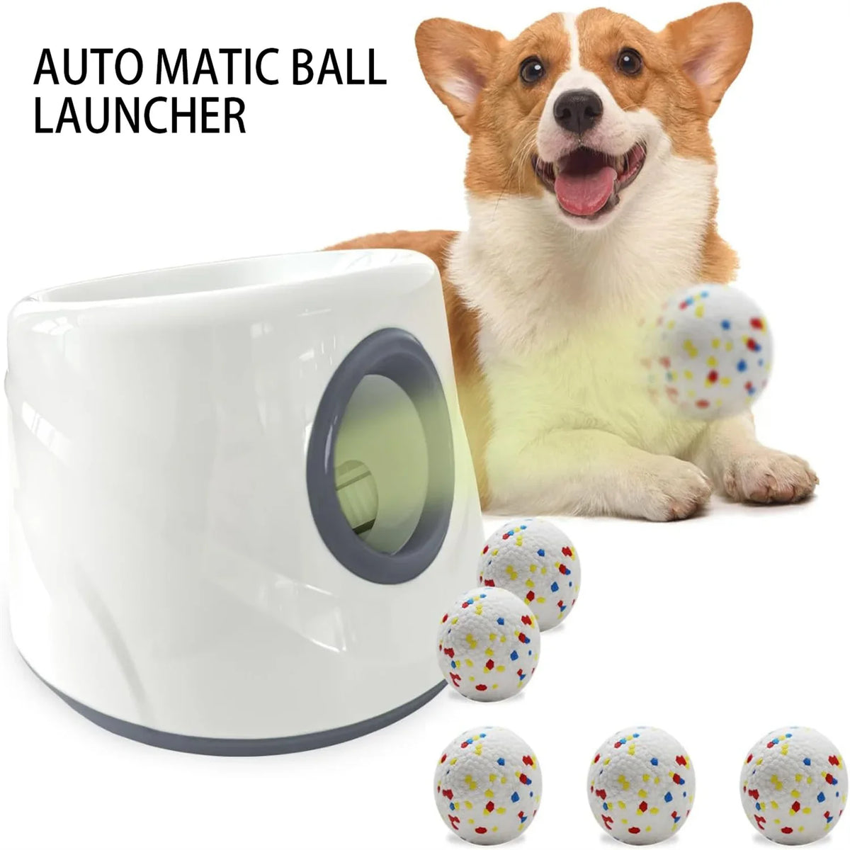 Automatic Ball Launcher Toy for Small Dogs
