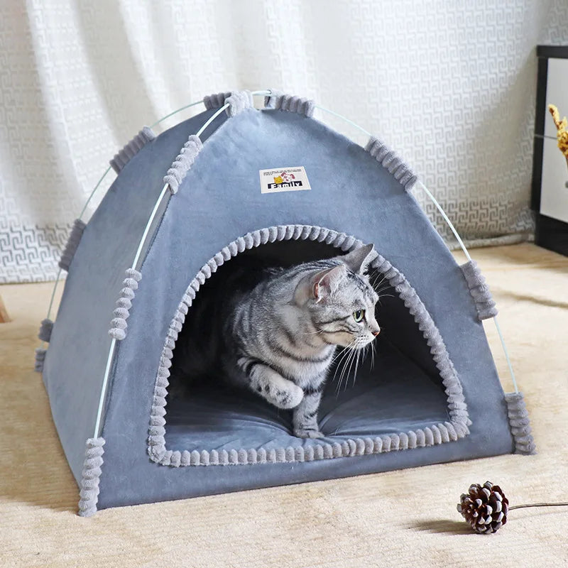 Foldable Breathable Tent Bed for Cats and Dogs