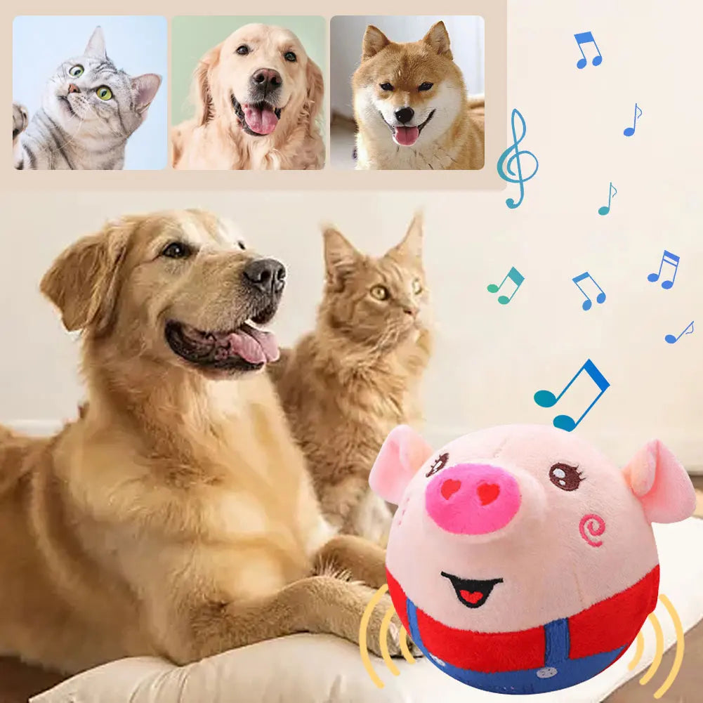 Rechargeable Moving Plush Pig Toy for Dogs and Cats - view 3