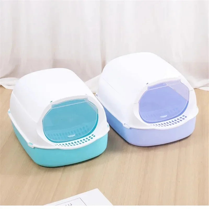 Semi-Enclosed Splashproof Cat Litter Box