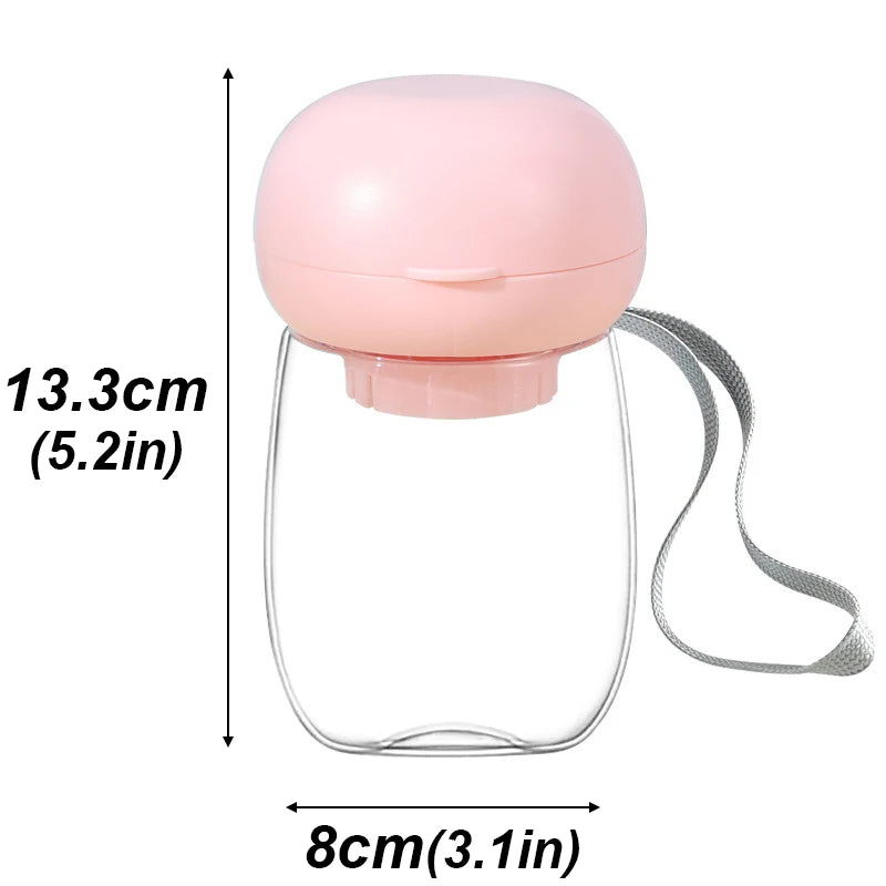 Portable Pet Travel Water Cup with Lanyard, 300-550ml