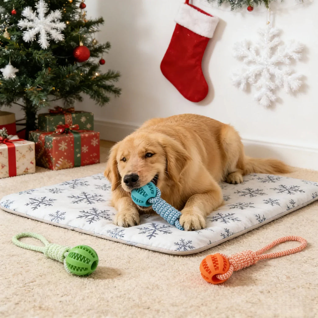 Braided Rope Treat Ball Chew Toy for Dogs