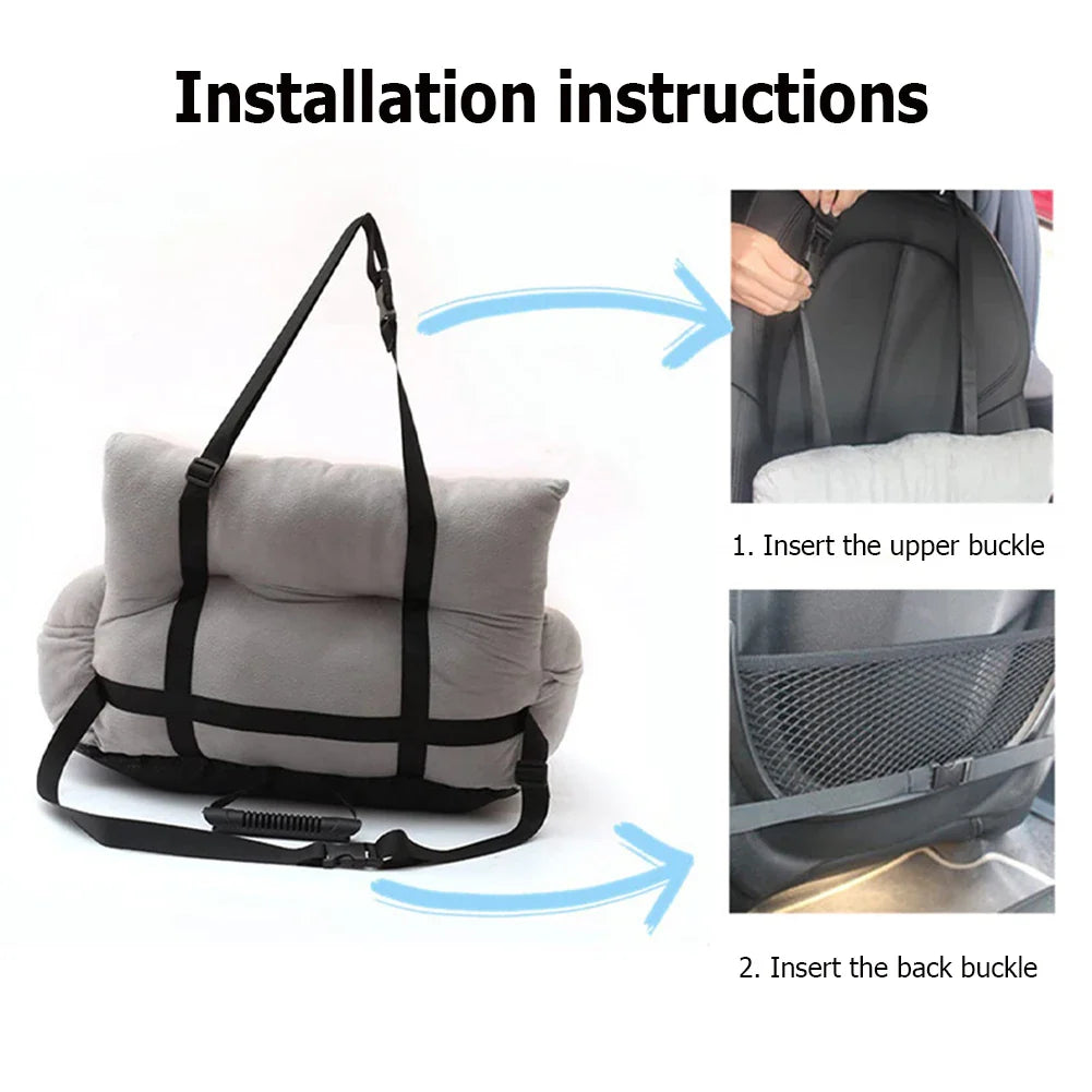 Washable Dog Car Seat Bed for Small Dogs - view 4