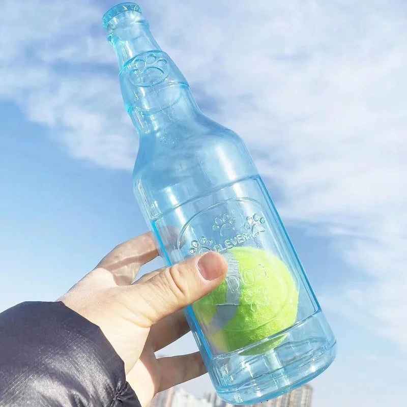 Squeaky Bottle Chew Toy with Tennis Ball for Dogs - view 8