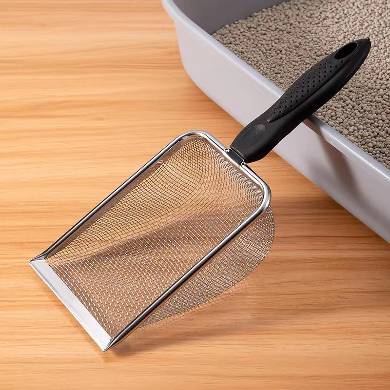 Ergonomic Stainless Steel Litter Scooper