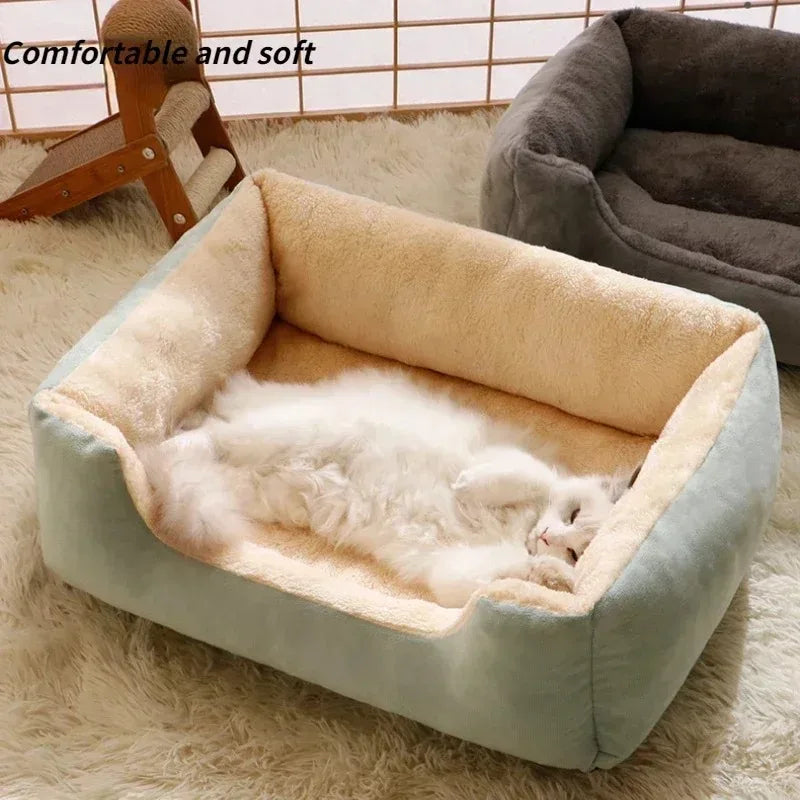 Cozy Cushioned Cat Bed Basket - view 3
