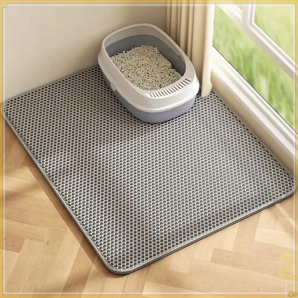 Anti-Splash Double-Layer Cat Litter Mat