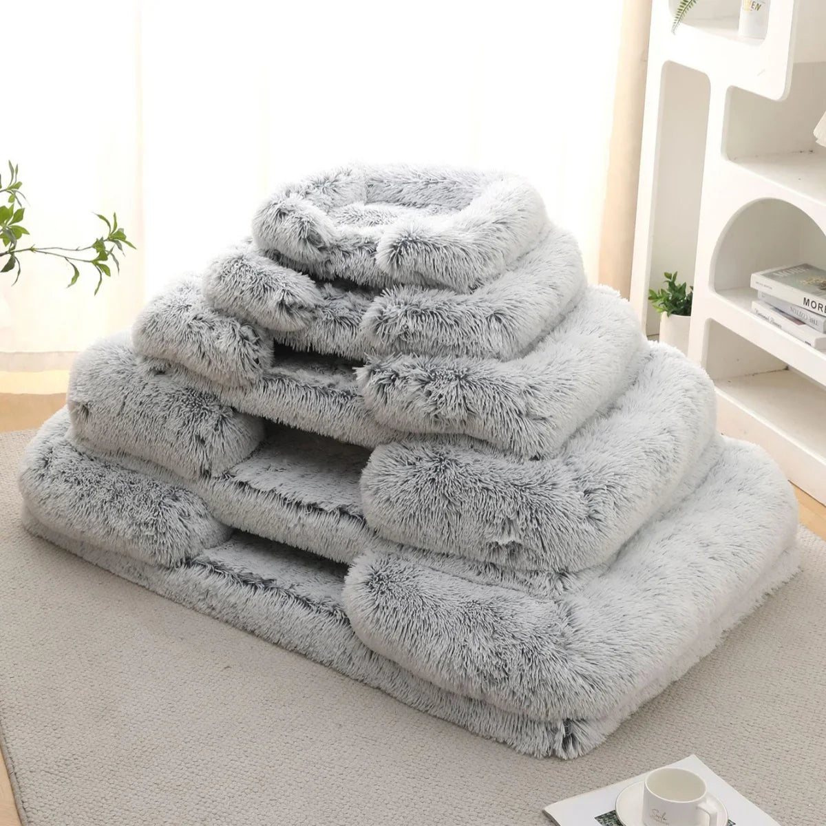Square Plush Dog Bed with Removable Cover - view 4