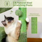 Cactus Cat Tree with Condo, Hammock and Scratching Post - view 4