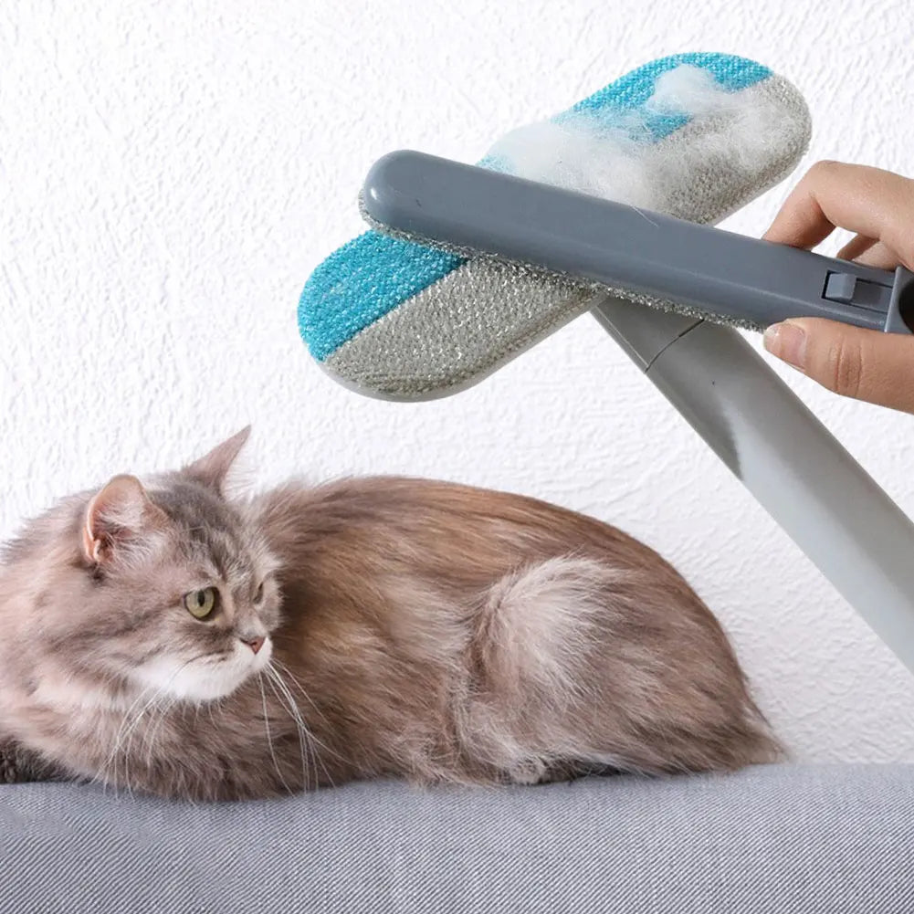 3-in-1 Long-Handle Pet Hair Remover Brush for Cat and Dog Fur - view 4