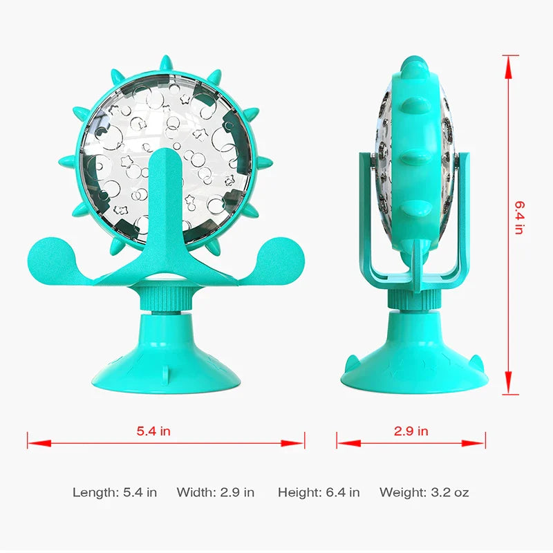 Rotating Treat Wheel Slow Feeder Toy for Cats and Small Dogs - view 6