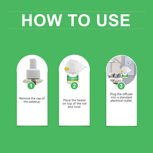 Dog Calming Diffuser Kit - For Relieving Pet Anxiety & Easing Stress in New Home Environments