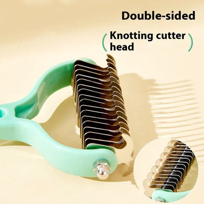 Cat brush Cat Fur Knot Cutter Pets Hair Removal Comb Dog Grooming Shedding Tools Double sided Stainless Brush Pet Products