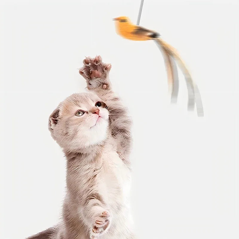 Suction Cup Bird Feather Cat Teaser Wand Toy - view 6