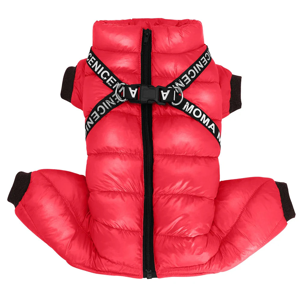Waterproof Winter Dog Jacket with Built-In Harness - view 4