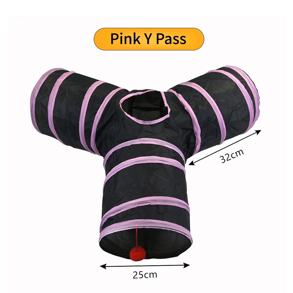 Cat Tunnel Pet Supplies Cat S T Pass Play Tunnel Foldable Cat Tunnel Cat Toy Breathable Drill Barrel for Indoor loud paper