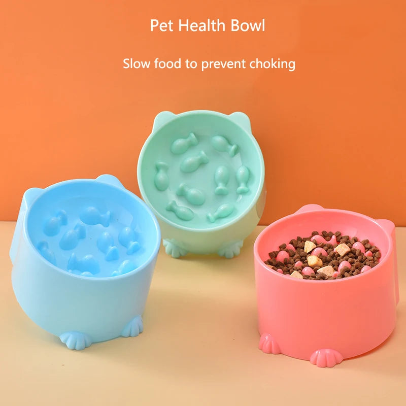 Anti-Choking Slow-Feed Cat Bowl