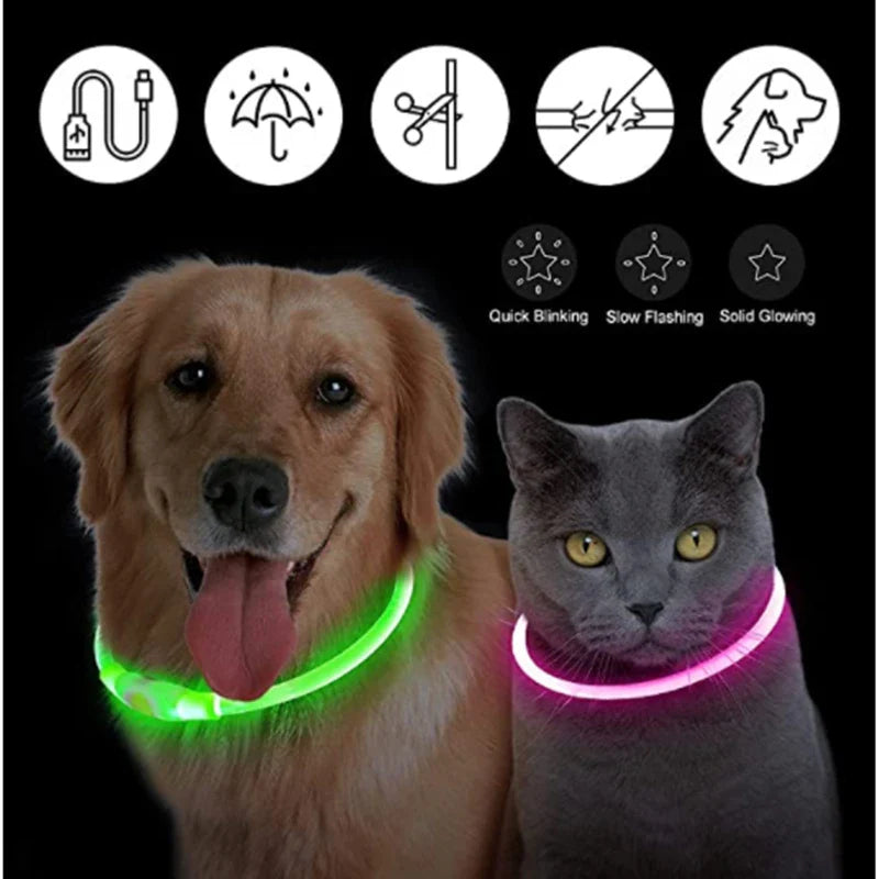 Adjustable Glowing LED Collar for Dogs and Cats - view 3