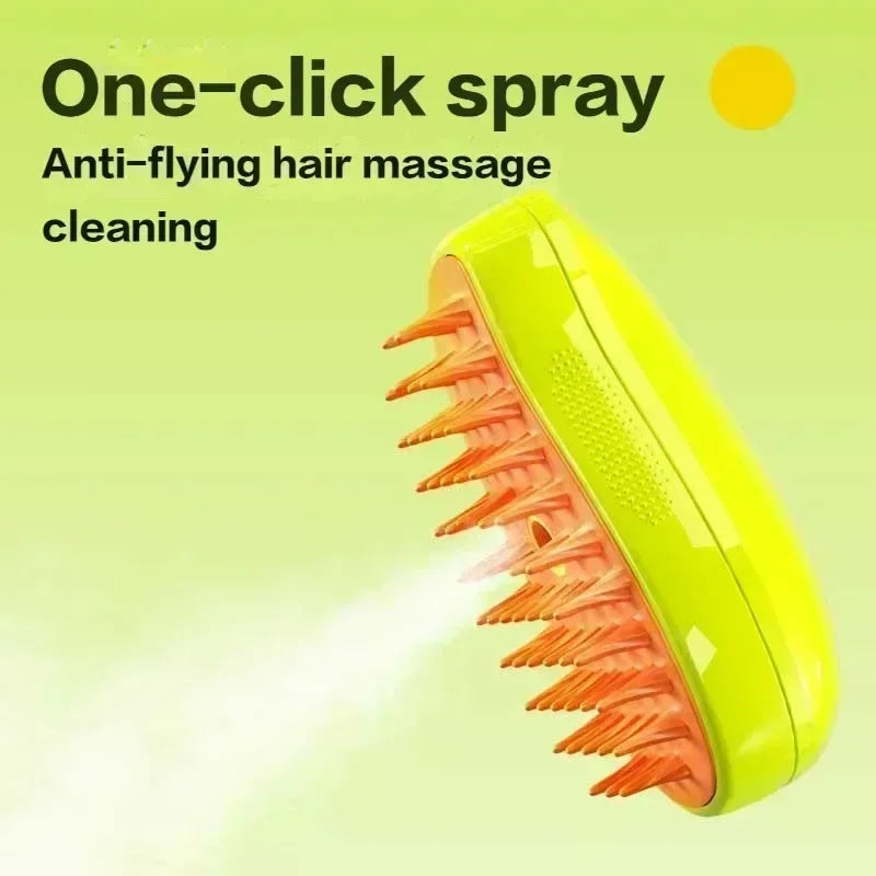 3-in-1 Electric Steam Massage Grooming Brush for Dogs and Cats - view 4