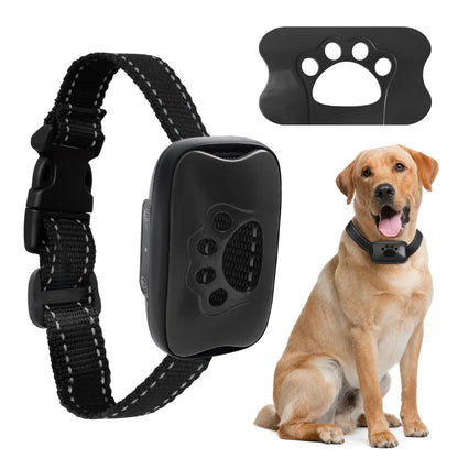 Pet Dog Anti Barking Device USB Rechargeable Dogs Training Collar Ultrasonic Stop Barking Vibration Anti Bark Collar