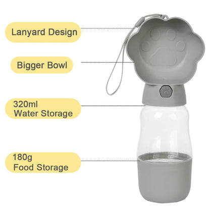 Large Dog Water Bottle For Small Big Dogs Portable Travel Pet Drinking Bottle Food and Water Container Puppy Cat Drinker Feeder