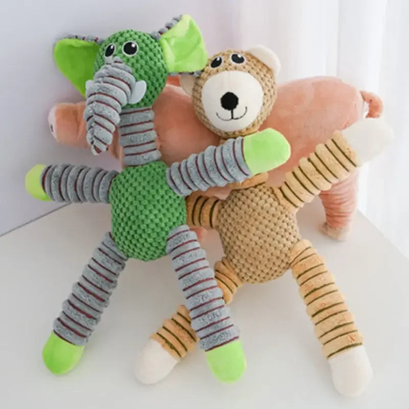 Tough Squeaky Plush Animal Chew Toy for Large Dogs - view 5