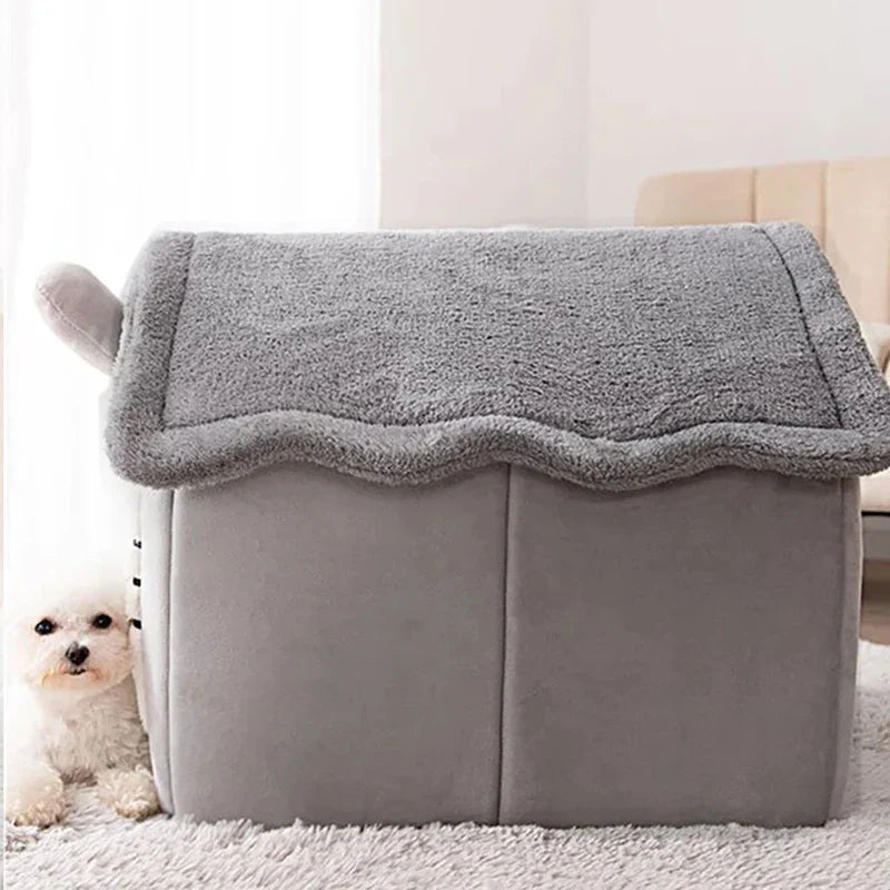 Foldable Pet House Removable Washable Durable Cat House Puppy Sofa Pet Bed House For Extra Small Dogs And Cats Winter Warm Mat