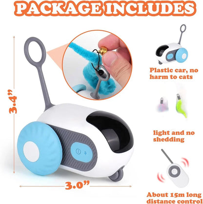 Smart Moving Remote Controlled Cat Toy 2 Modes Automatic Toy Car for Cats Dogs Interactive Playing Kitten Training Pet Supplies