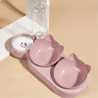 3-in-1 Tilted Pet Water and Food Bowl