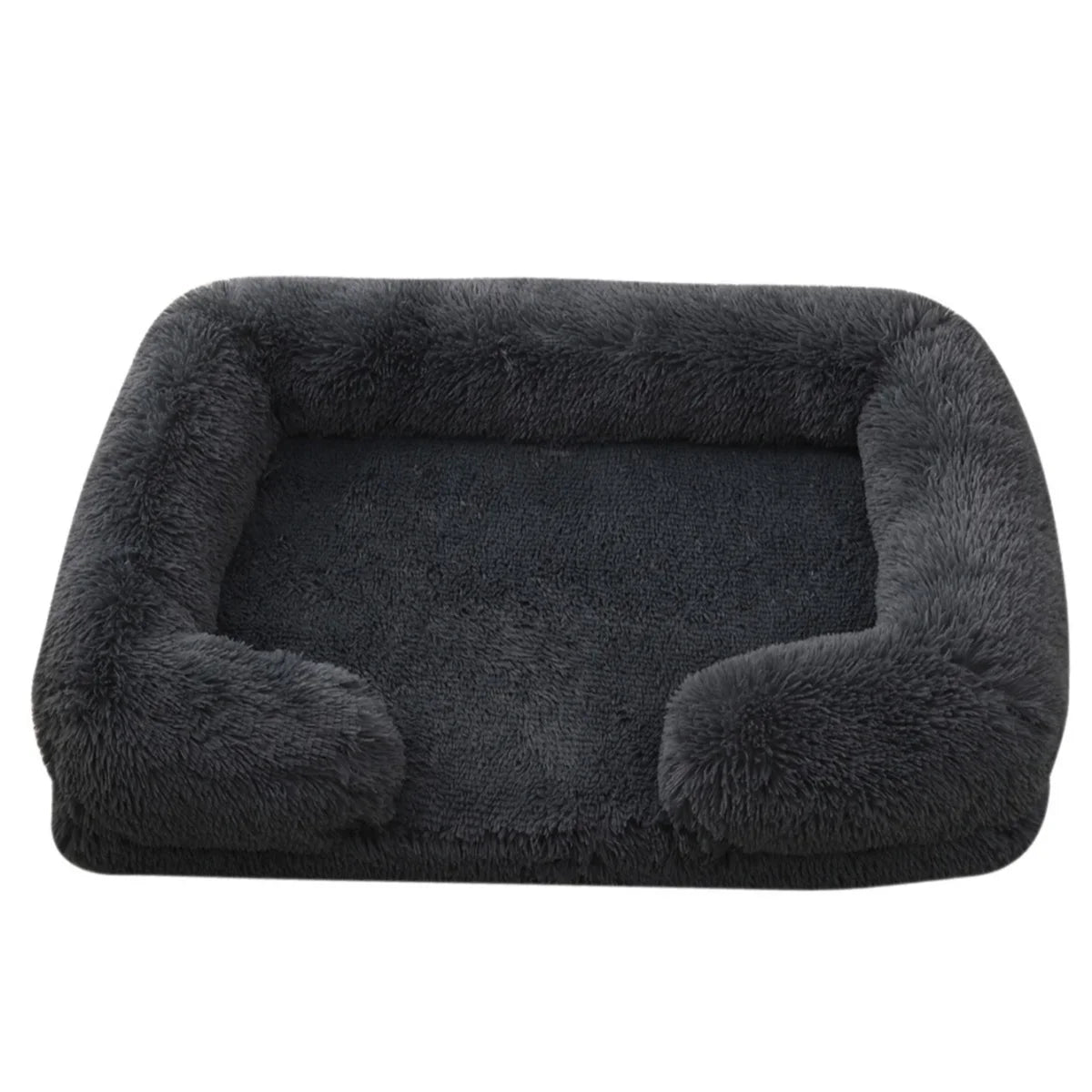 Square Dog Bed Plush Pet Bed Winter Thickened Pad House for Dogs Bed Cat Sofa for Flyffy Dogs Sleeping Bed Sofa Removable Mat